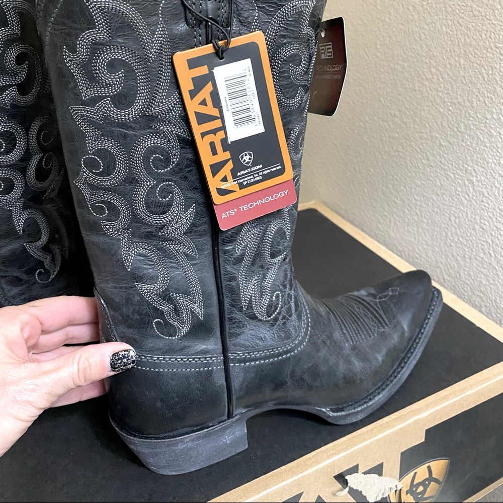 NWT ARIAT “Alabama” Black Cowboy Boots